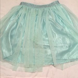 Blue silky skirt